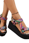 Holly Sheffield | Colour-Block Platform Sandals For Women
