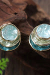 Vintage Hand-Painted Multi-Layer Round Earrings