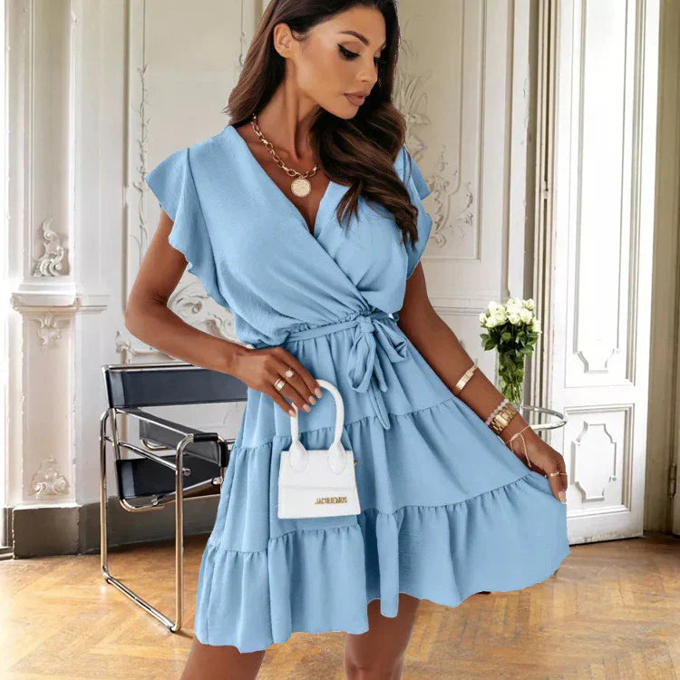 Nora | Women’s Wrap Mini Dress with V-Neck