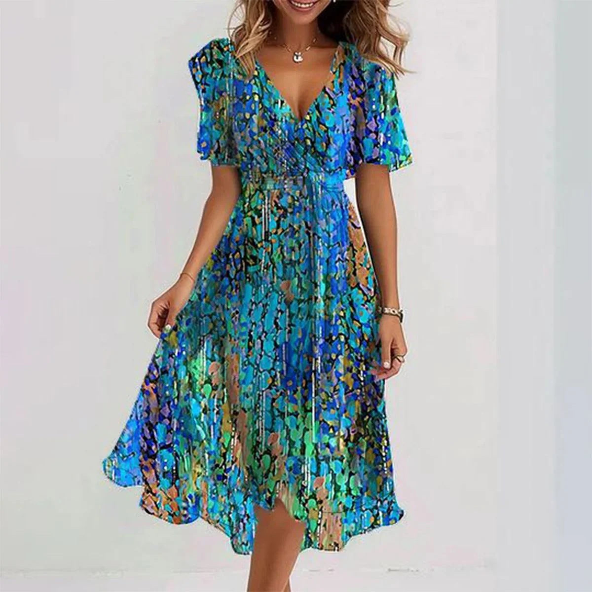 Connie | Women’s Elegant Summer Dress with Wrap