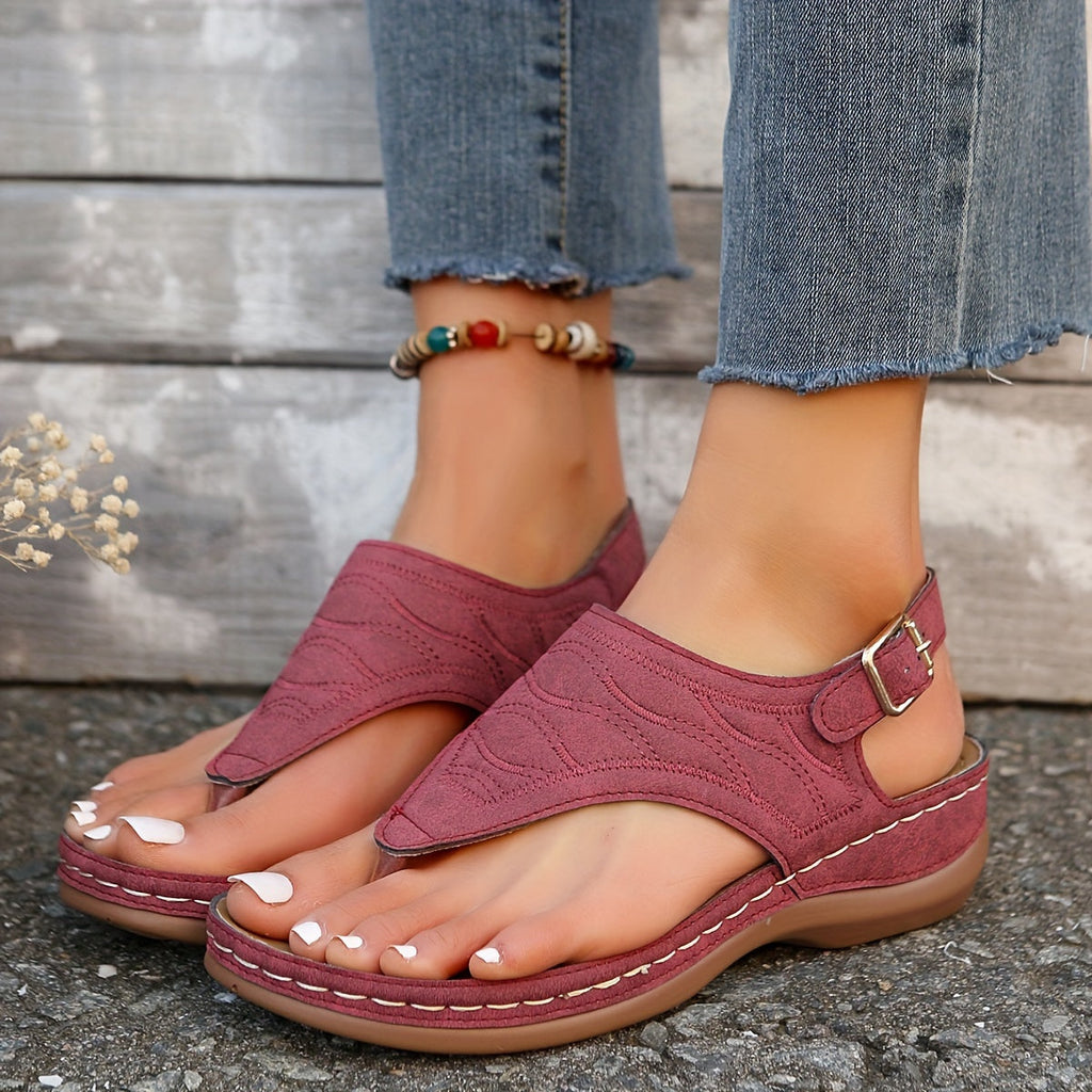 Maviee | Women’s Clip Toe Sandals with Built-In Support