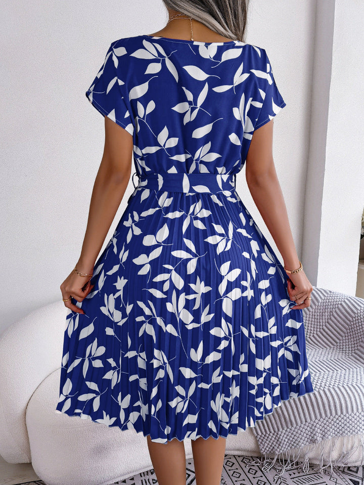Ella Cooper | Leaf Print Summer Dress For Women