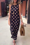 Roxane™ | Maxi dress with a slit and polka dots