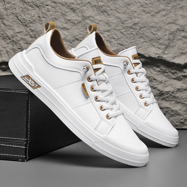 Nathaniel Cross | Classic Black Leather Sneakers For Men