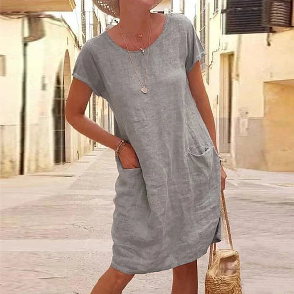 Elsie | Women’s Tummy Covering Dress with Draped Midsection