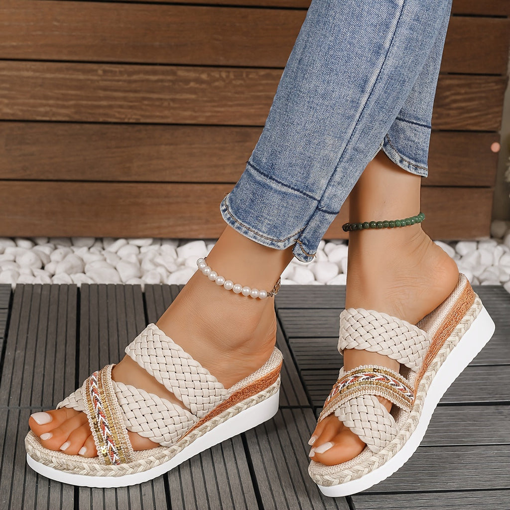 Colette | Women’s Woven Sandals with Braided Straps