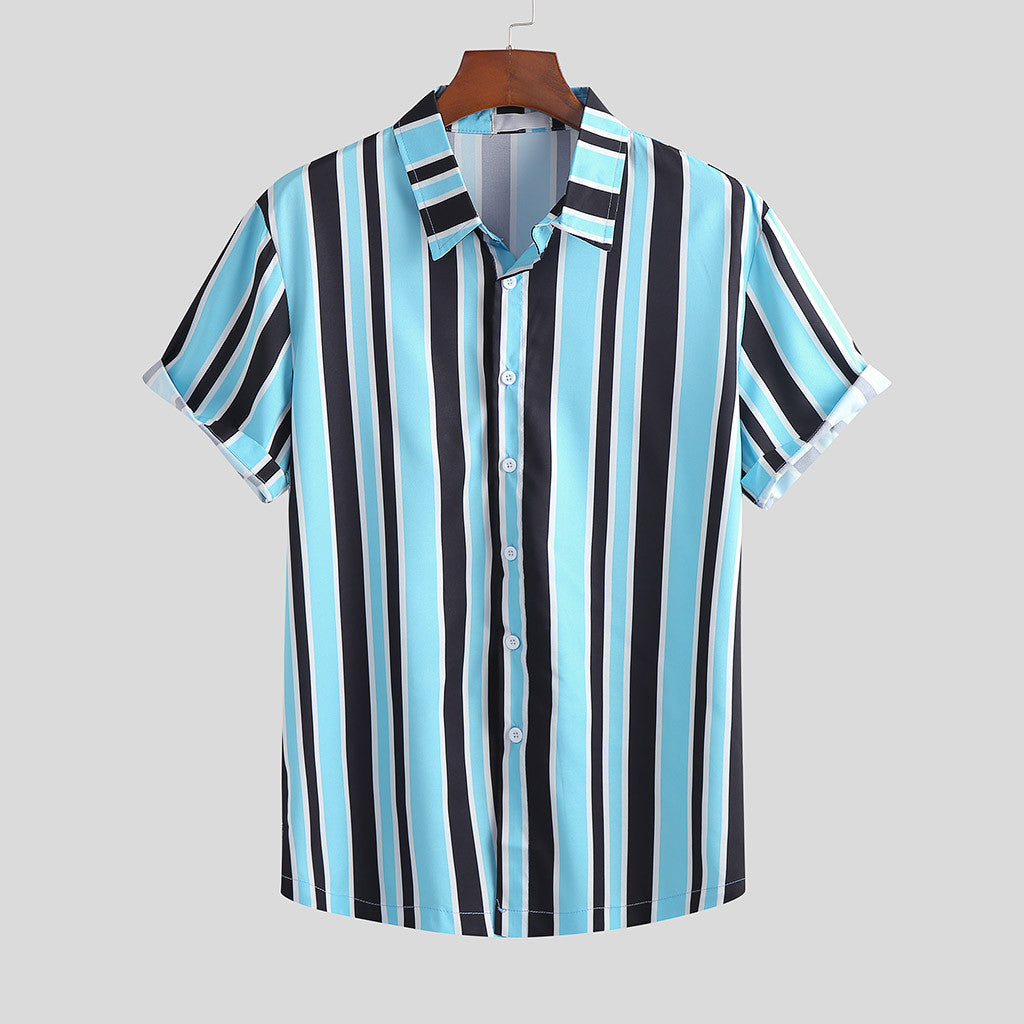 Ryan Walsh | Striped Short Sleeve Shirt For Men