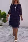 Sophia | Women's Tiered Polka Dot Dress with Split Sleeves