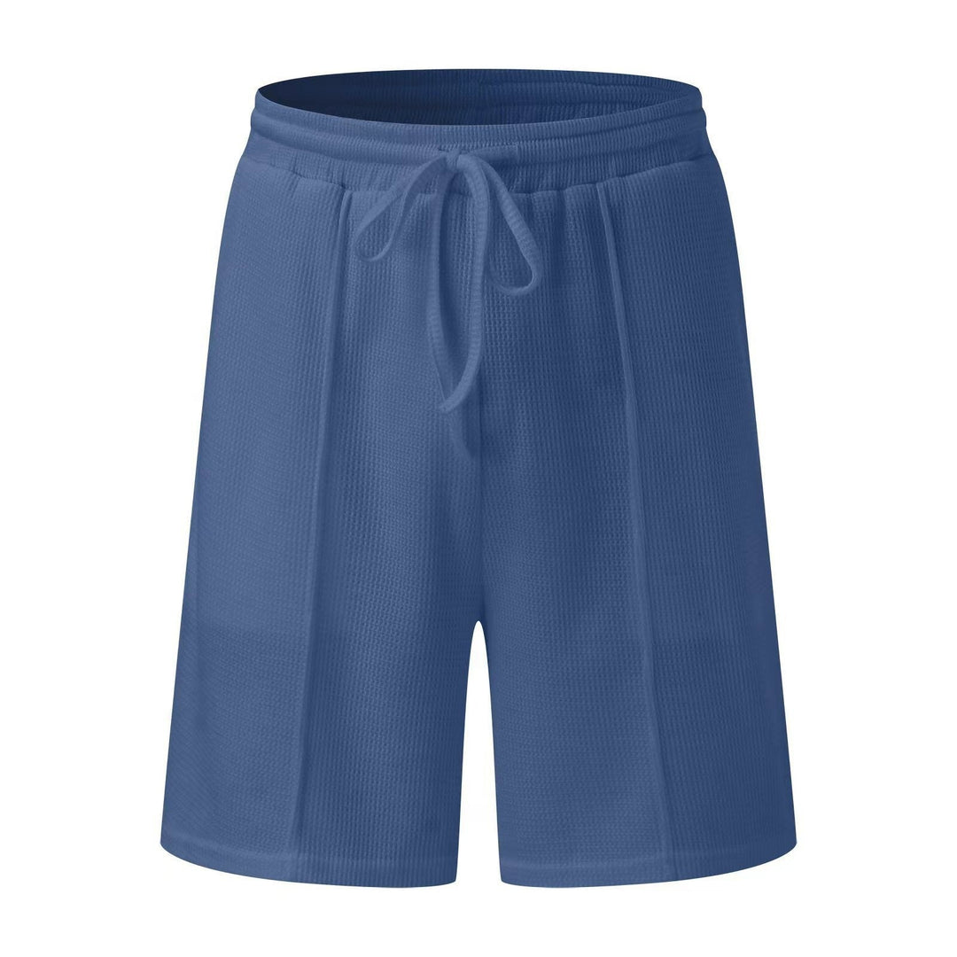 Grady Thornton | Waffle Knit Polo Shirt &amp; Shorts Set For Men