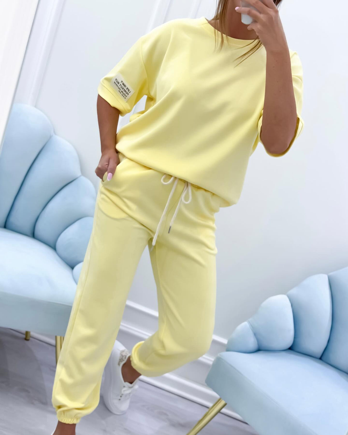 Daisy | Women’s Short Sleeve Set with Relaxed Trousers