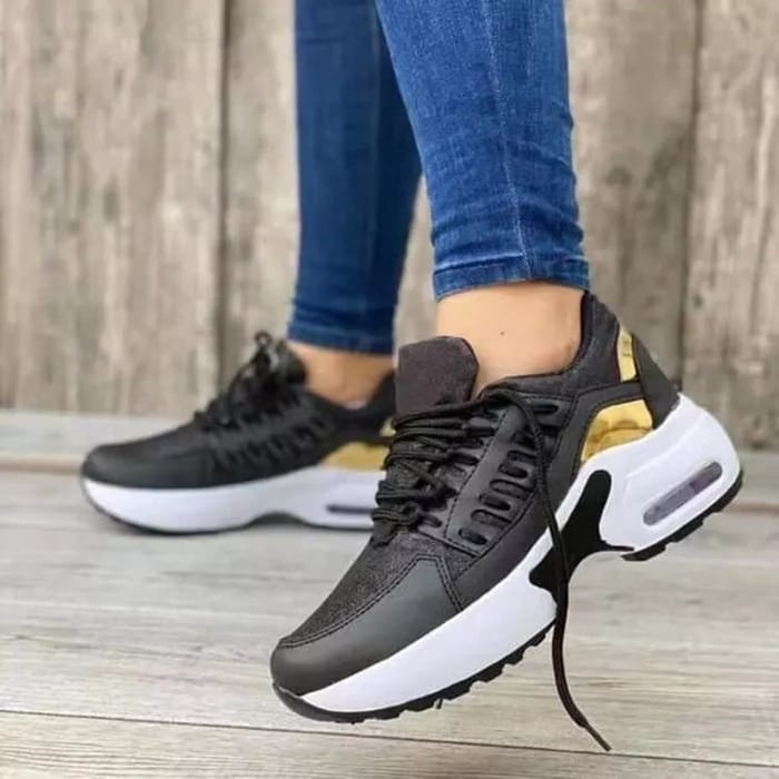 Thea | Women’s Air Cushion Sneakers with Lace-Up Platform