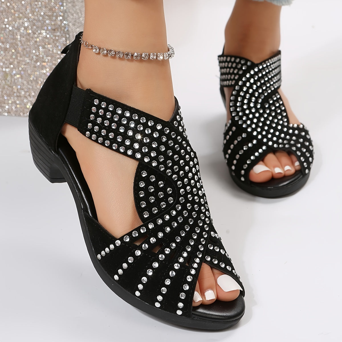 Zayla | Women’s Sparkle Sandals with Subtle Sparkle Detailing