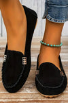 Ruby | Women's Flat Slip-On Loafers with Buckle Detail