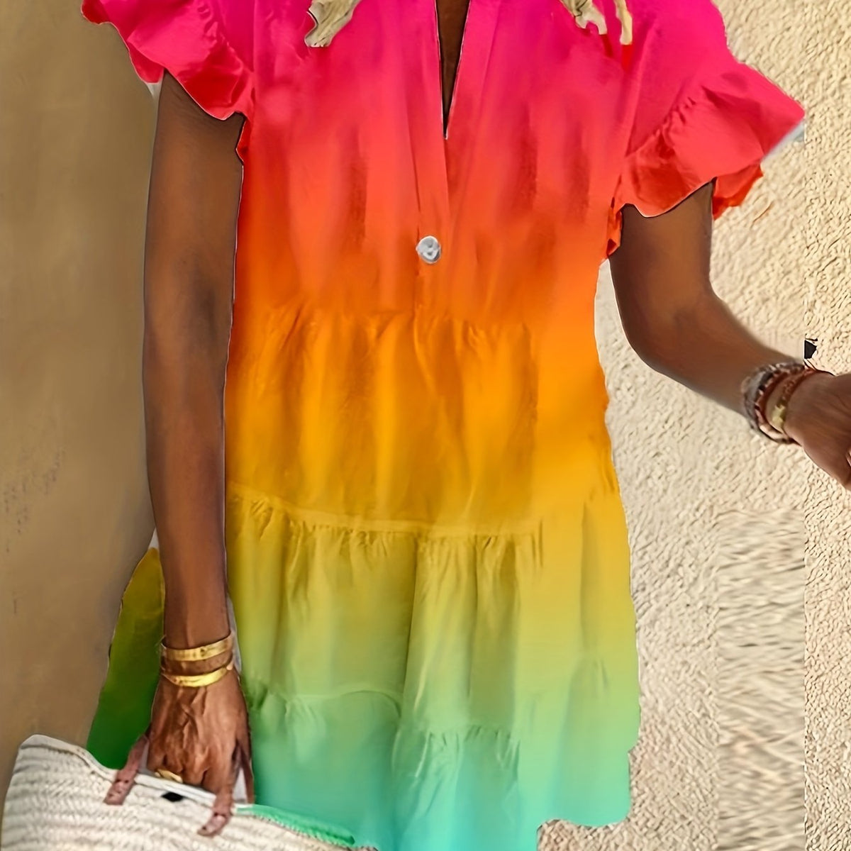 Oriana | Women’s Rainbow Dress with Effortless Elegance