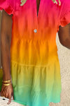 Oriana™ | Effortless Elegance Rainbow Color Dress