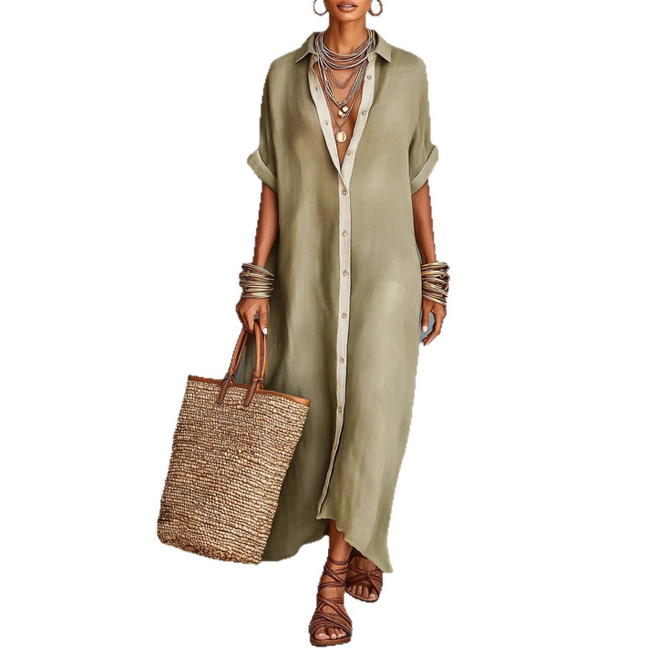 Elise Turner | Relaxed Lapel Maxi Dress For Women