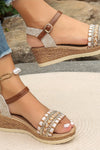 Amara | Women’s Woven Wedge Sandals with Cushioned Footbed