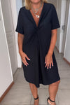 Laurence™ | Elegant Ruched Dress with V-Neck