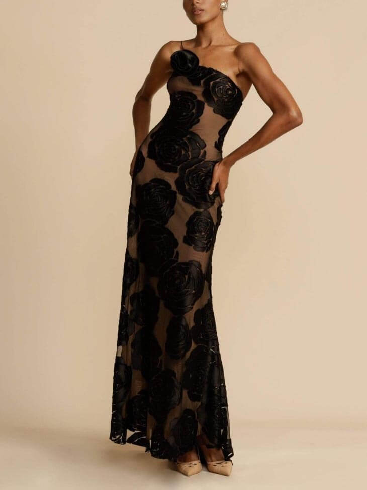 Luna | Women’s Flower Maxi Dress with Floral Print