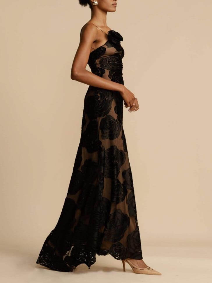 Luna | Women’s Flower Maxi Dress with Floral Print