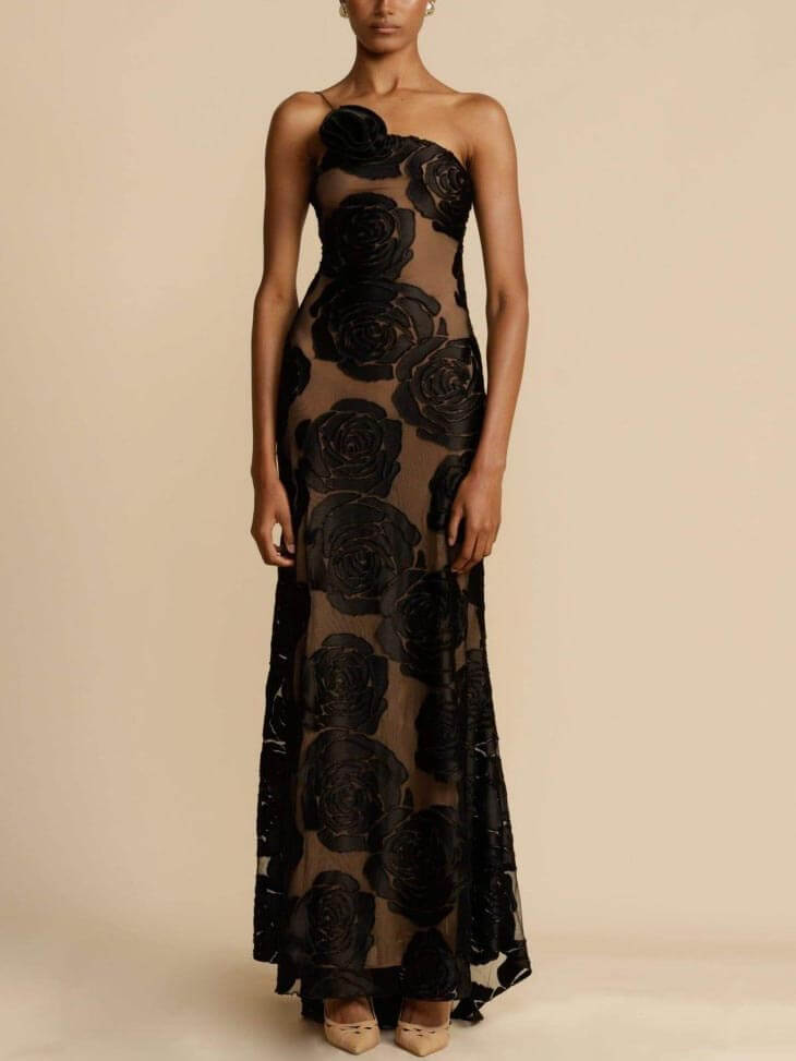 Luna | Women’s Flower Maxi Dress with Floral Print