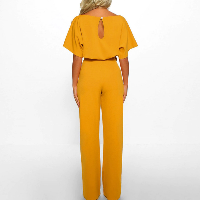 Nadia | Women’s Wide-Leg Jumpsuit with Flutter Sleeves