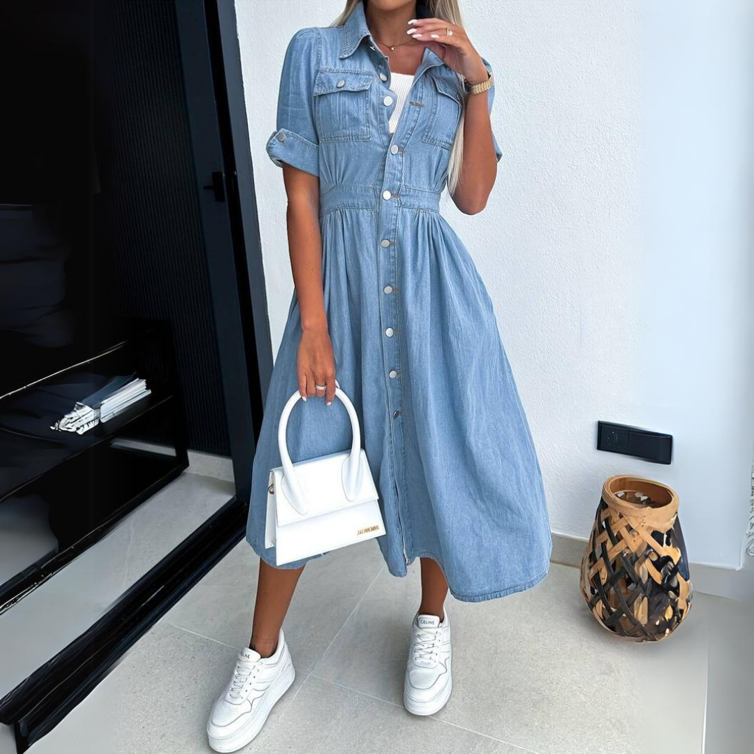 Demi | Women’s Shirt Dress with Button Front