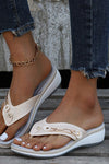 Ashleigh Cooper | Comfort Wedge Flip Flop Sandals For Women