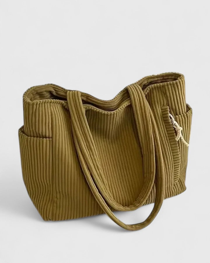 Nora | Women’s Ribbed Tote Bag with Twin Straps