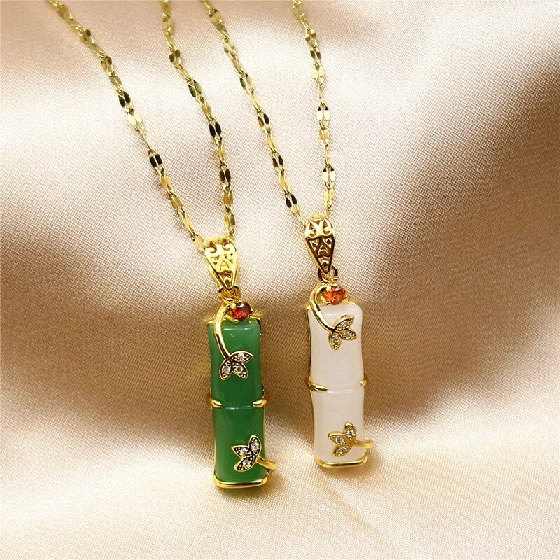Kimber |  Women’s Elegant Amulet Necklace with Crystal Charm