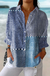 Fiora™ | Ocean Patchwork Blouse