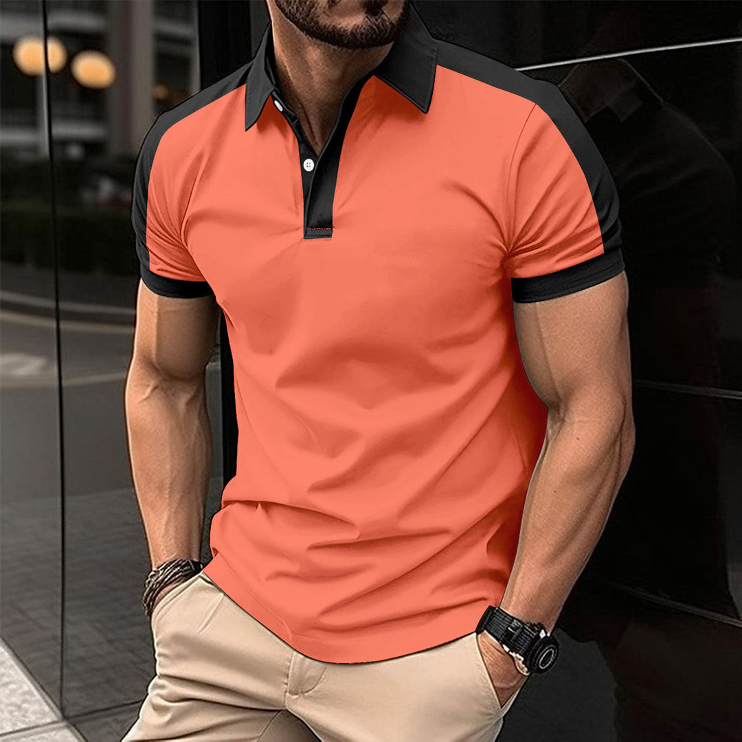 Lincoln Sherwood | Colorblock Short Sleeve Polo Shirt For Men