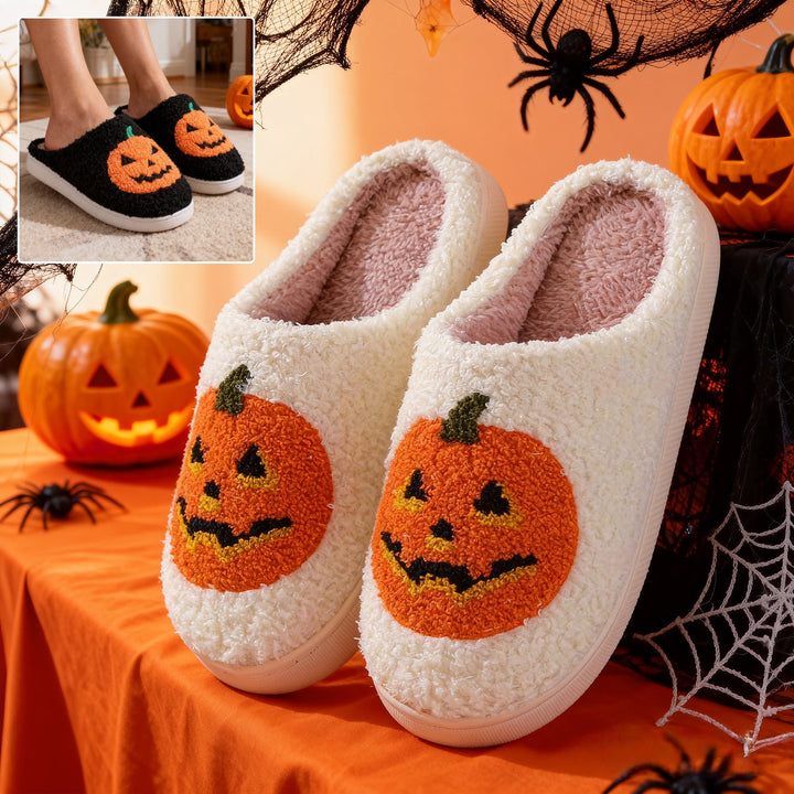 Midnight Bat | Pumpkin Halloween Slippers For Unisex