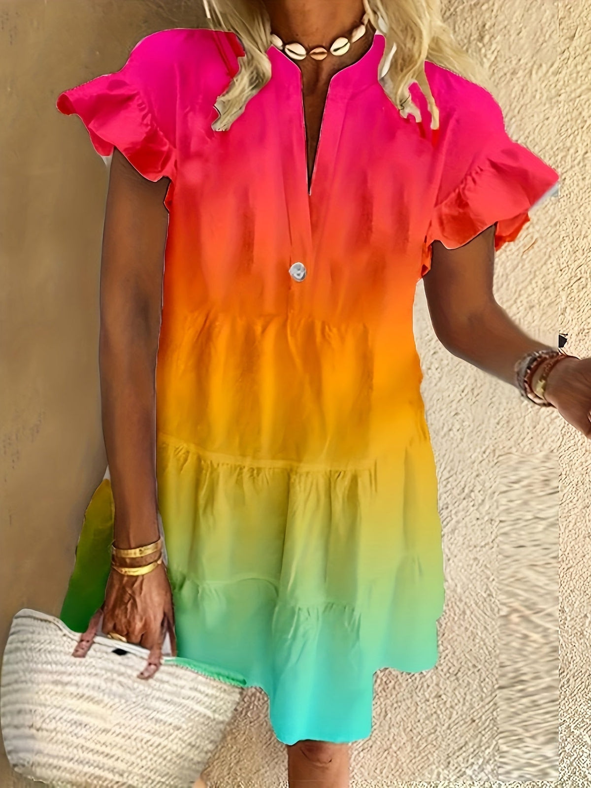 Oriana | Women’s Rainbow Dress with Effortless Elegance