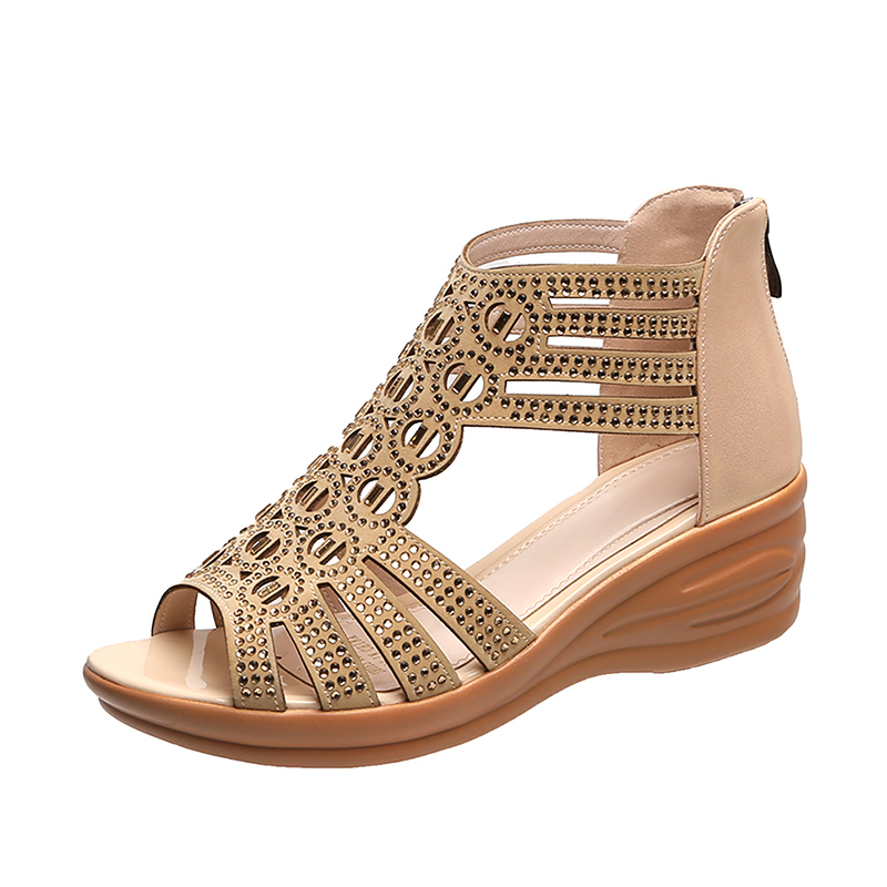 Deana | Women’s Strappy Cutout Sandals with Cushioned Insole