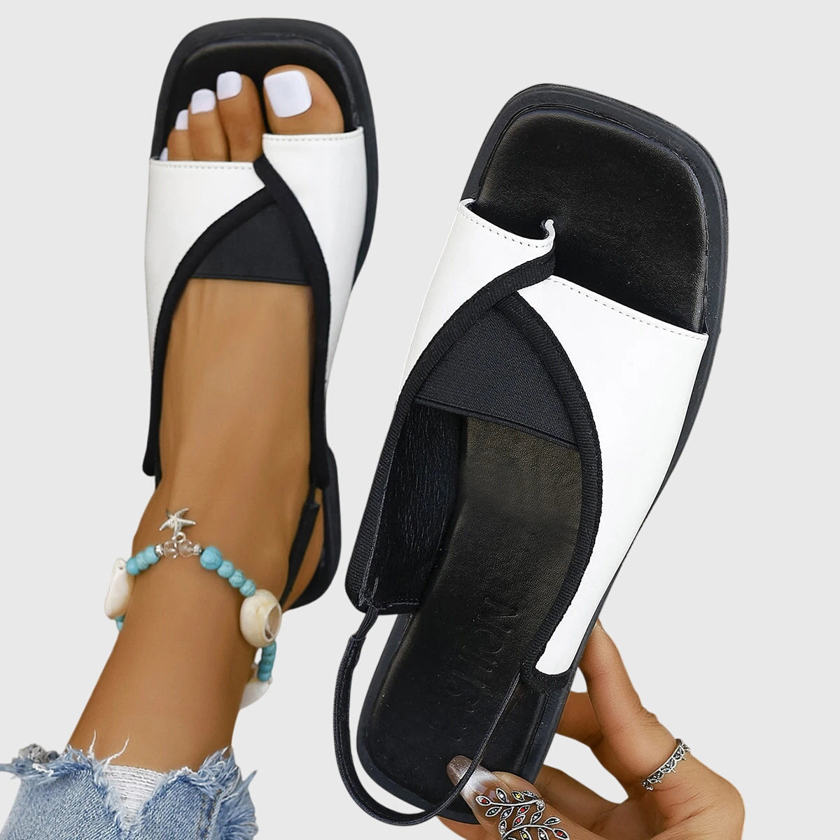 Charlie | Women’s Slingback Sandals with Square Toe