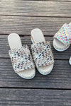 Solari | Women’s Woven Wedge Sandals with Cushioned Insole