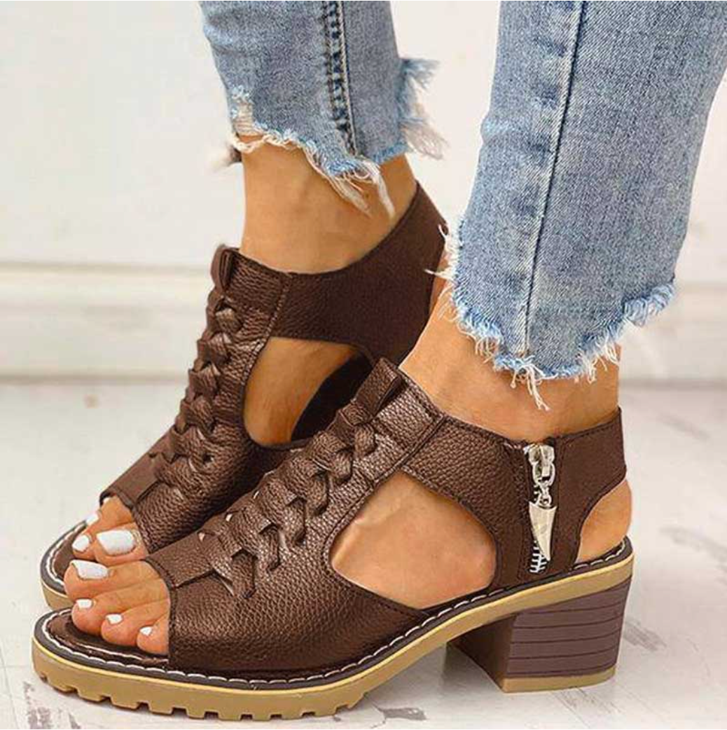 Ouida | Women’s Open-Toe Sandals with Zip