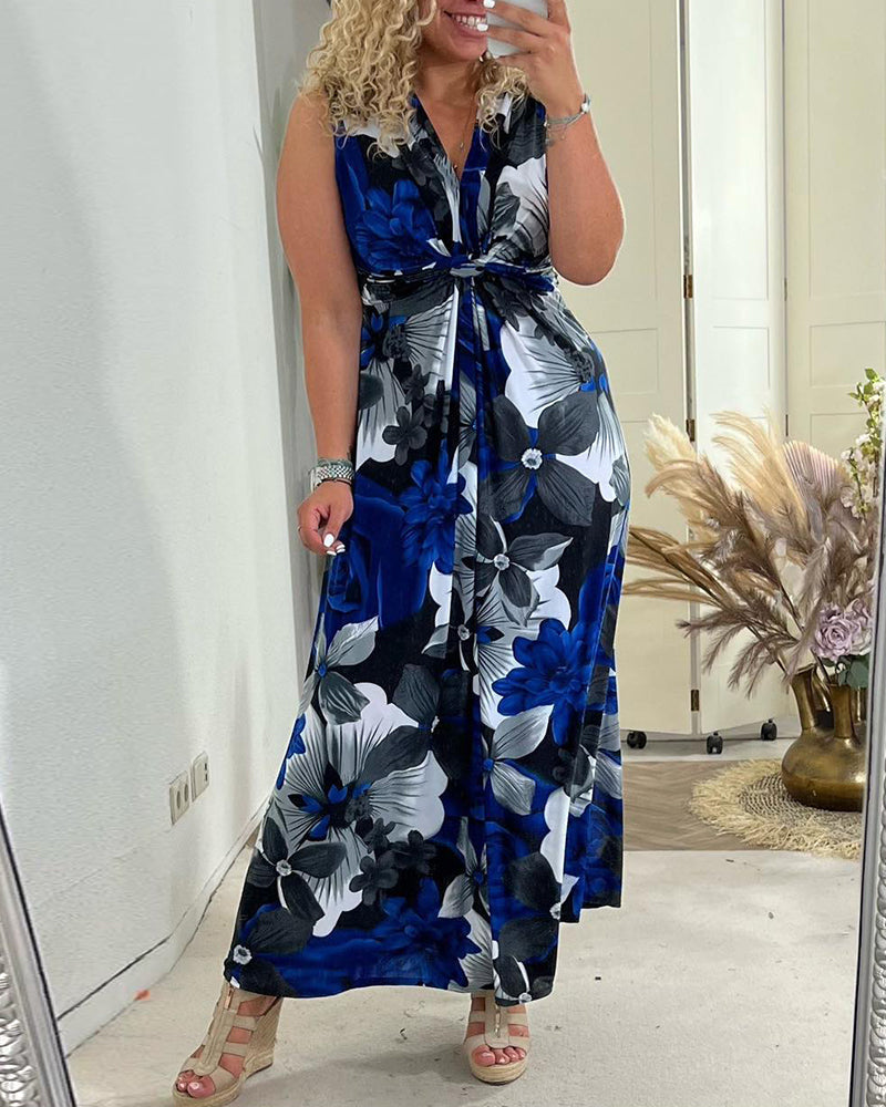 Sacha | Women’s Floral Maxi Dress with V-Neck