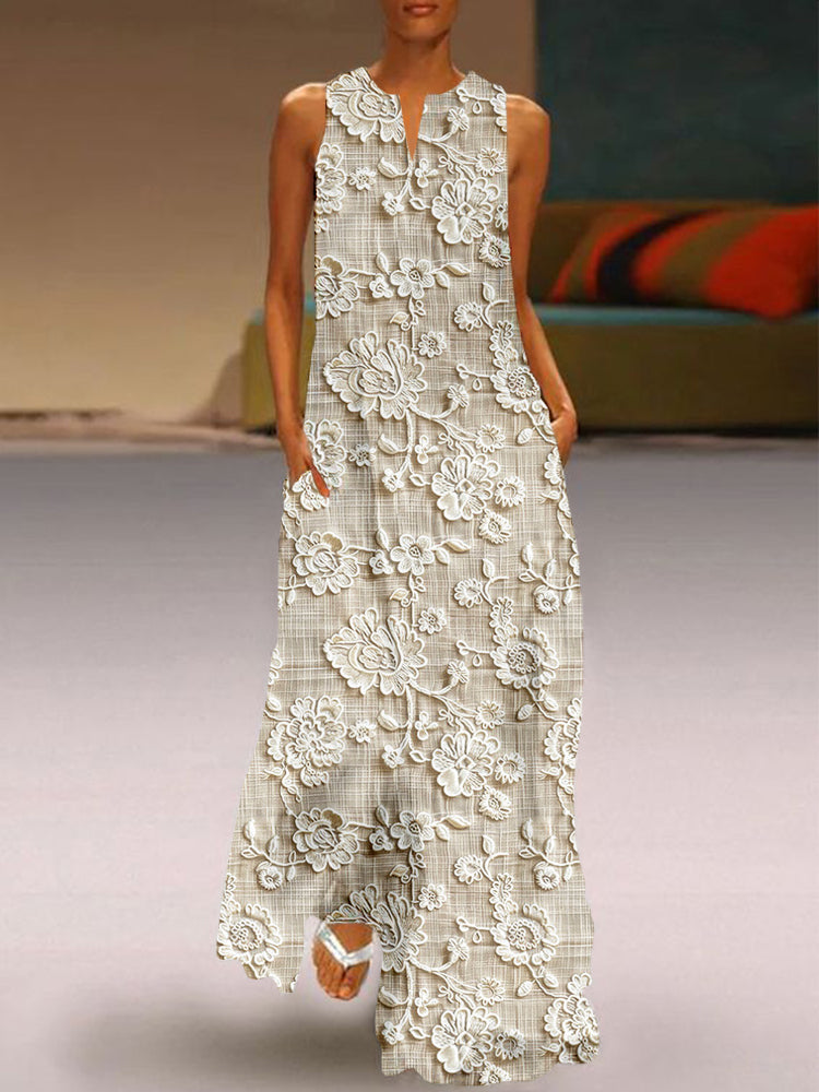 Aeliana | Women’s Lace Dress with Floral Embroidery