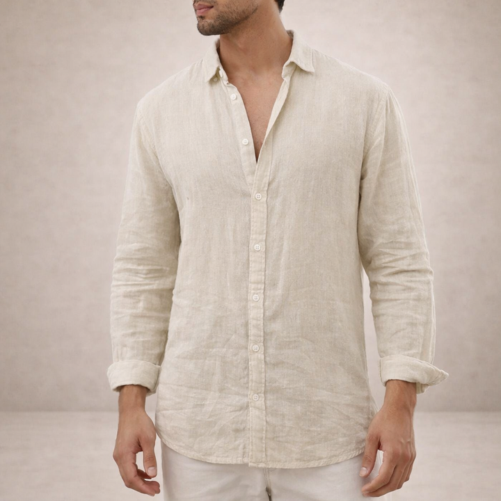 Ethan Bennett | Linen Button-Down Shirt For Men