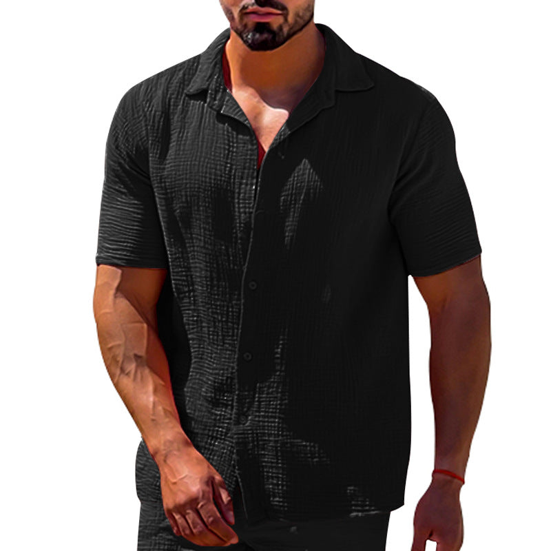 Hamish Whitfield | Linen Short Sleeve Shirt For Men