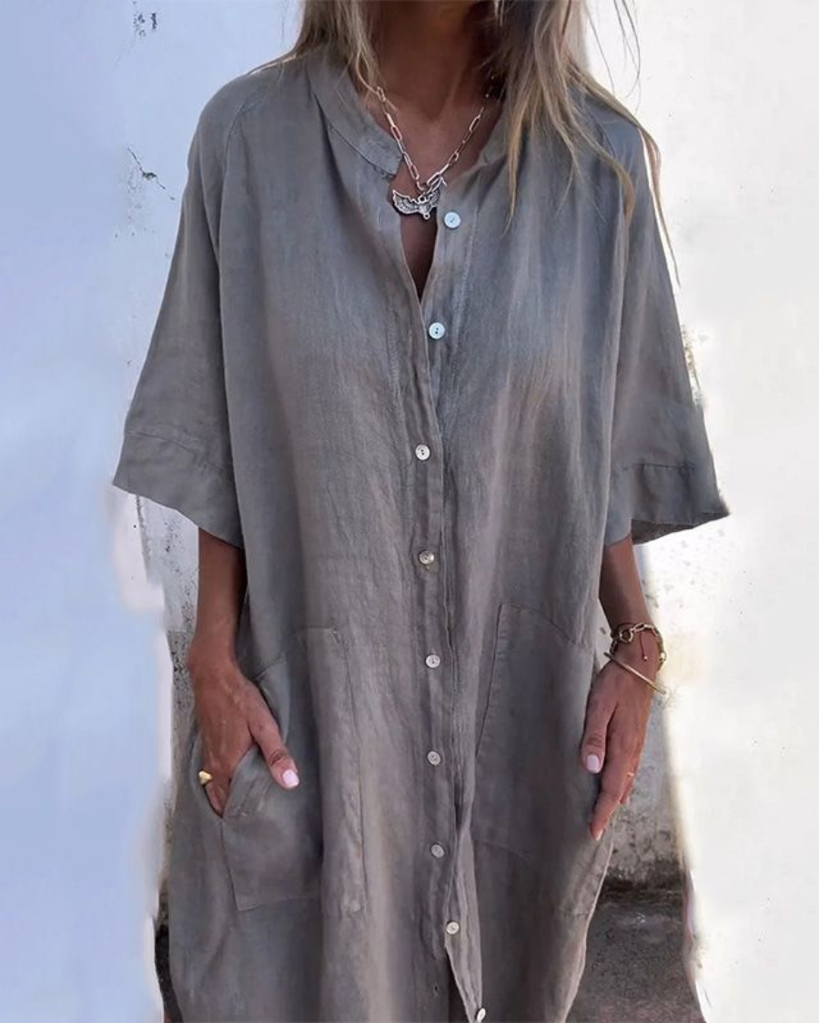 Valerie | Women’s Boho Shirt Dress with Waist Tie