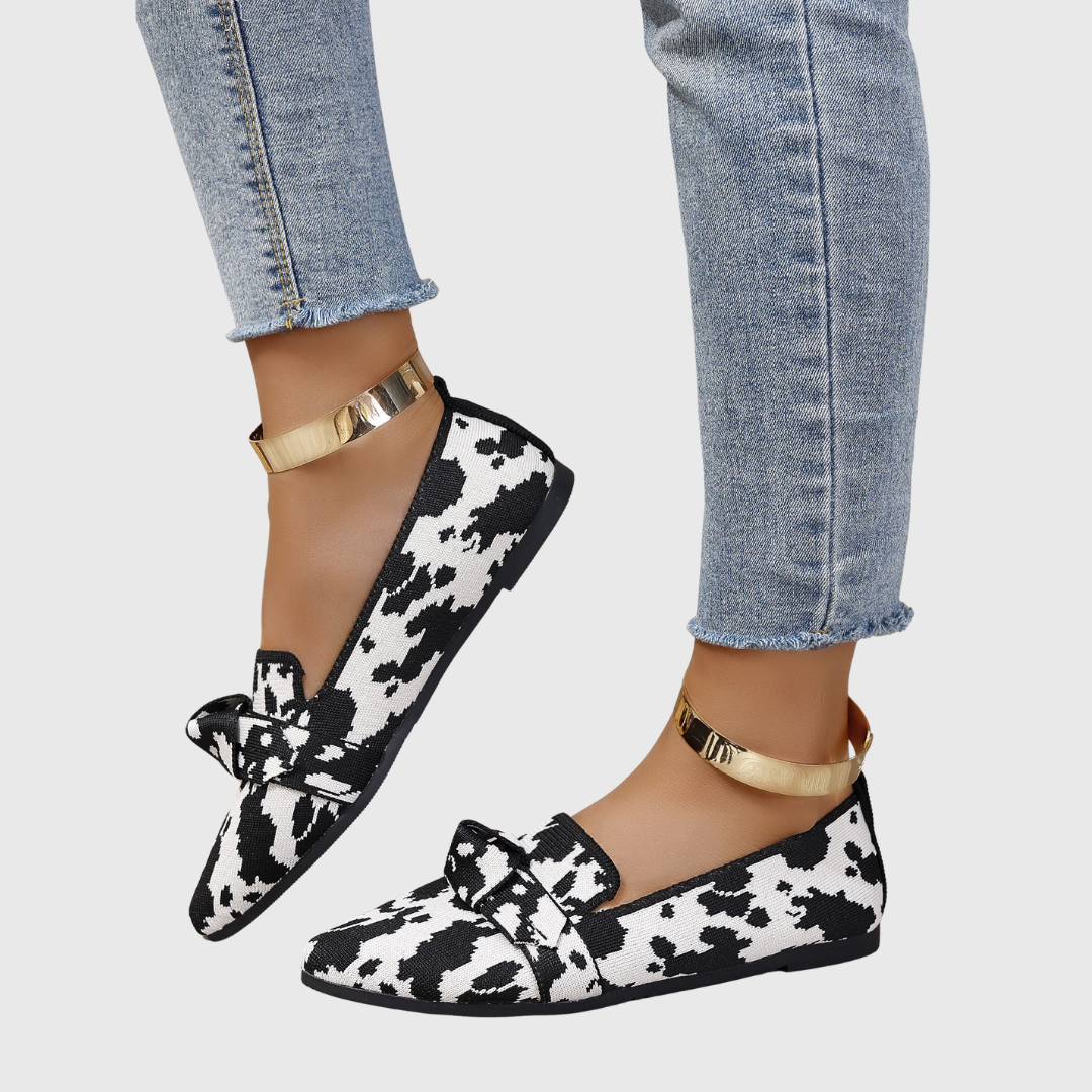 Mabel | Women’s Dalmatian Loafers with Ankle Strap