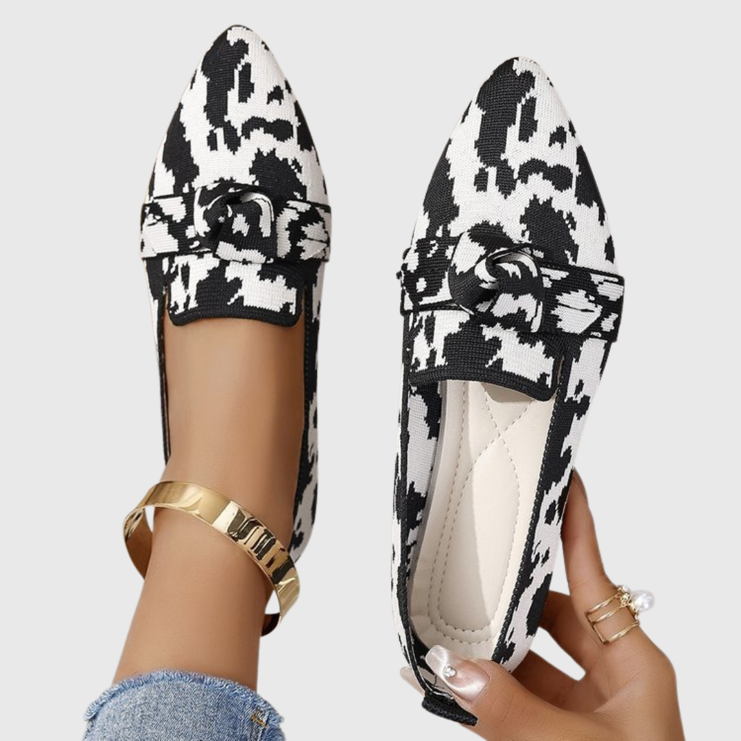 Mabel | Women’s Dalmatian Loafers with Ankle Strap