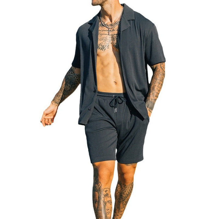 Zachary Prentice | Textured Shirt &amp; Shorts Set For Men