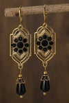 Retro Black Earrings