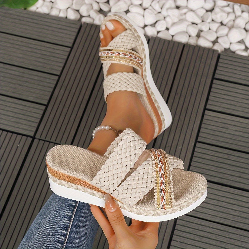 Colette | Women’s Woven Sandals with Braided Straps