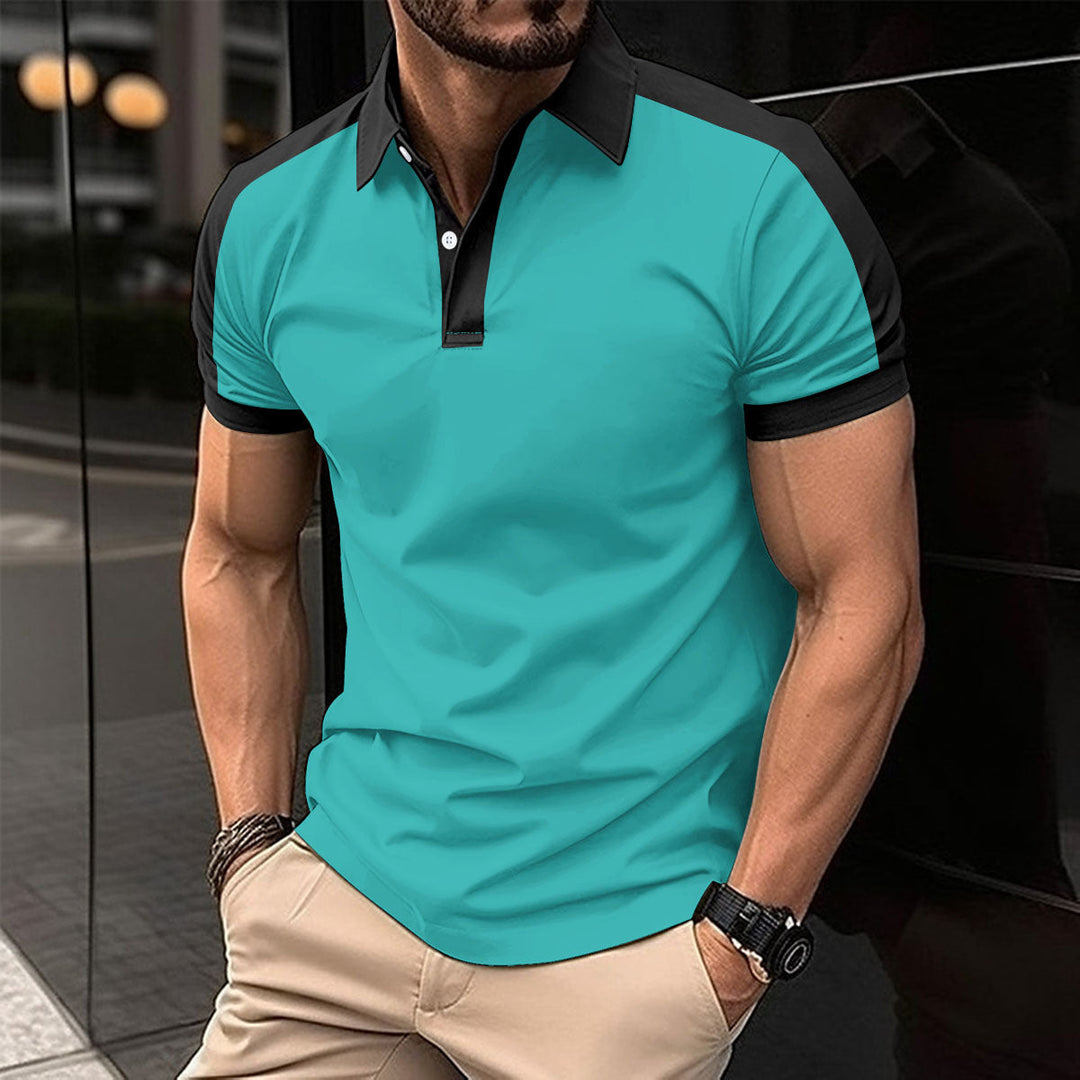 Lincoln Sherwood | Colorblock Short Sleeve Polo Shirt For Men