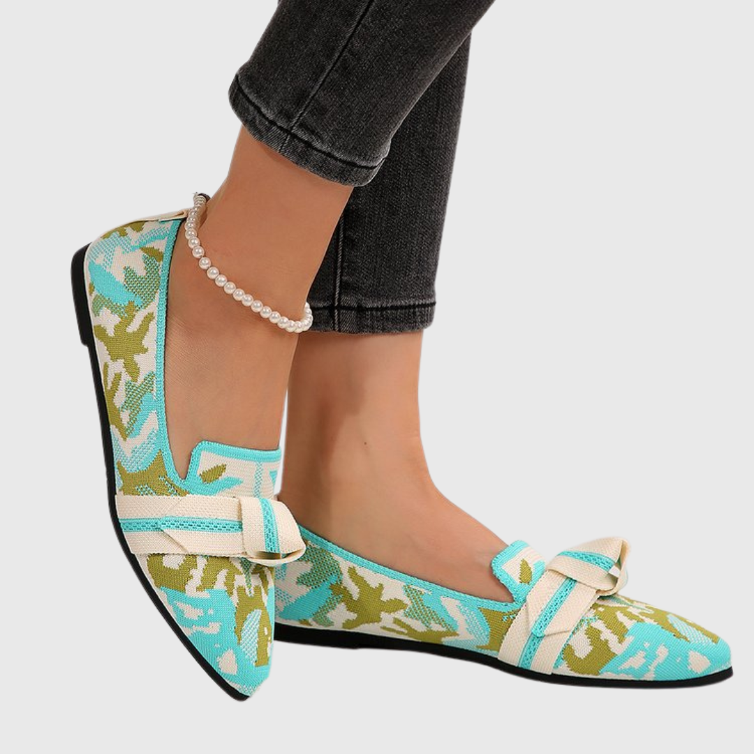 Muse | Women’s Floral Knot Loafers with Artistic Detailing